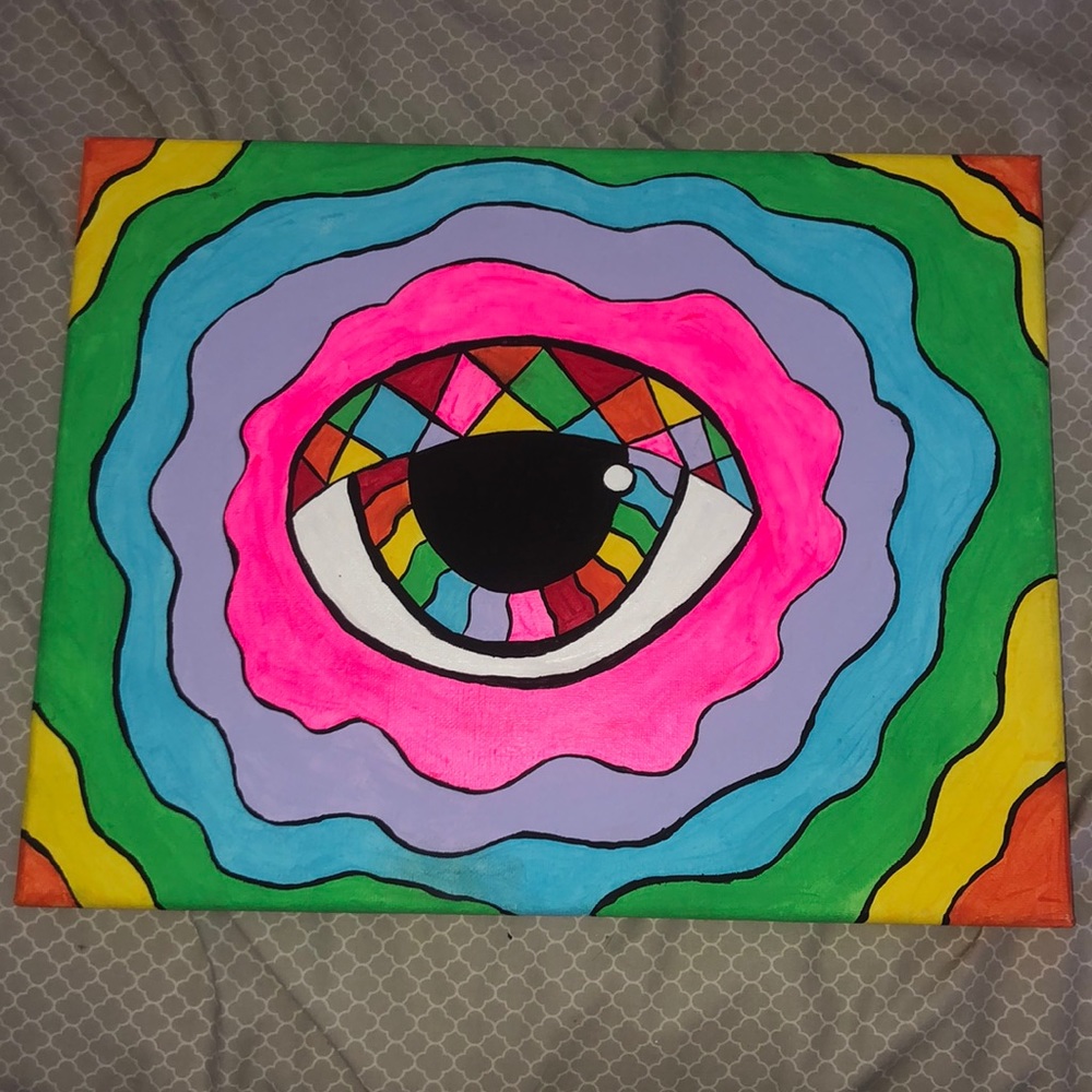 Trippy Acrylic Painting By Me